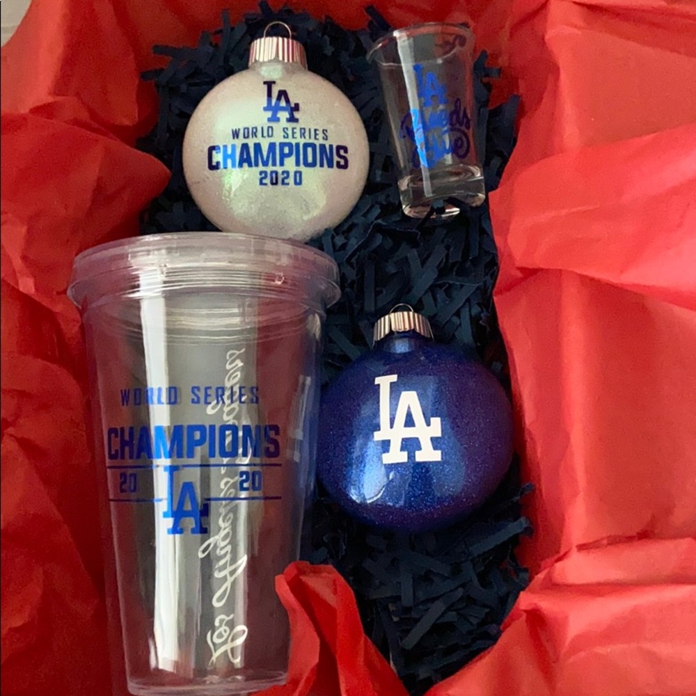 Los Angeles Dodgers Tumbler, shot glass, ornaments
